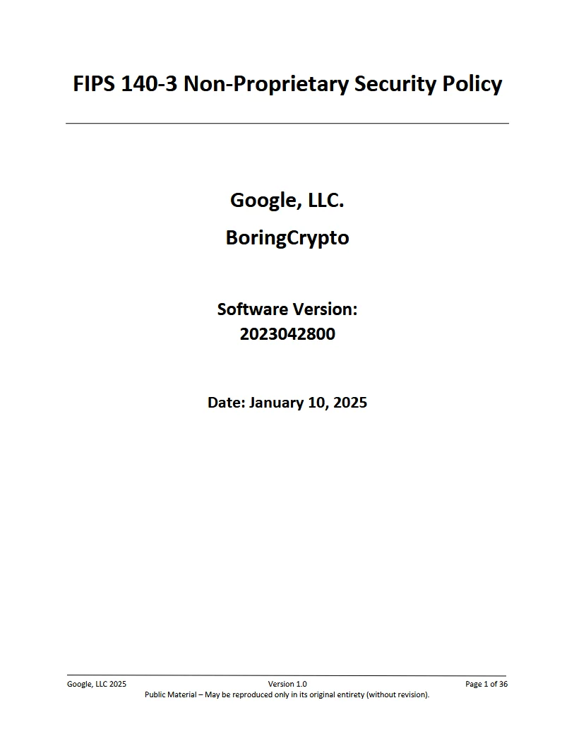 FIPS 140-2 Cover